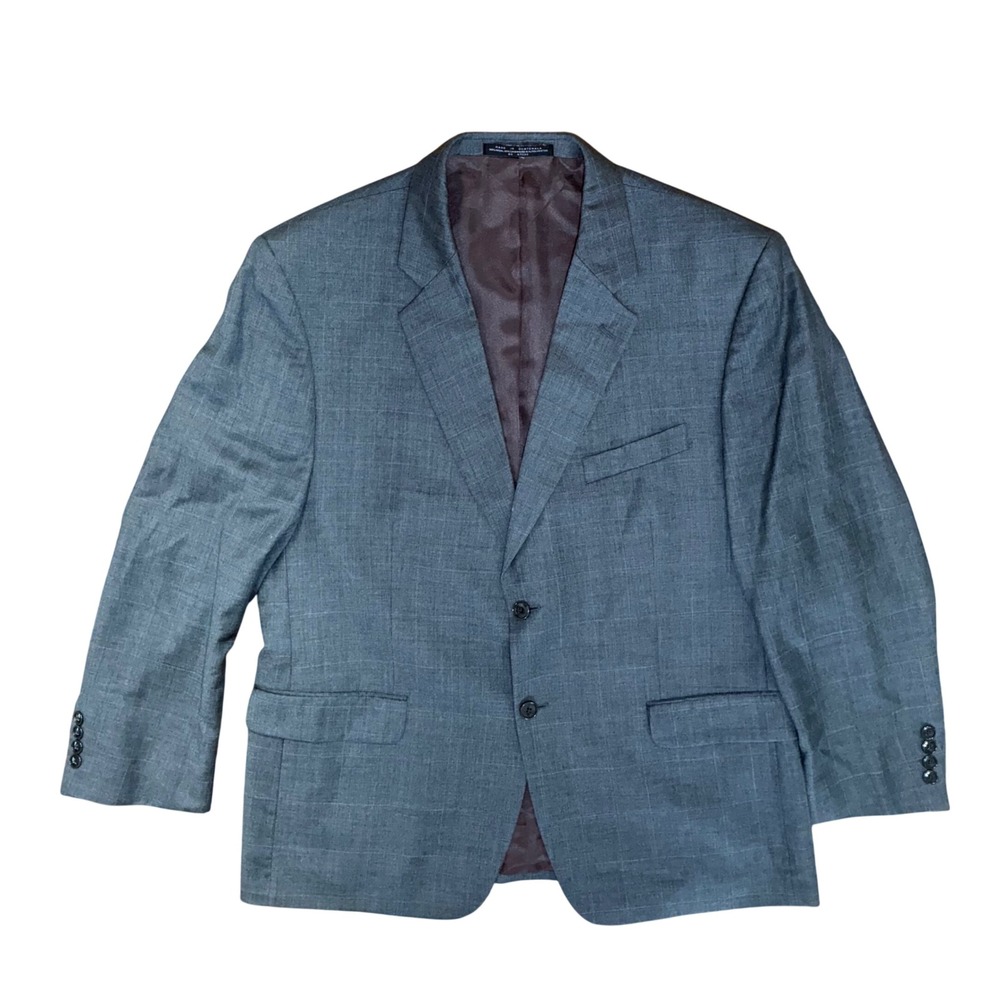 Jones New York Wool Cashmere Gray Blazer Sport Coat Mens 44S Luxury Vintage